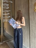 Contrast Waistband Wide-Leg Jeans - 图片 9