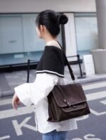 Nylon Leather Messenger - Image 2