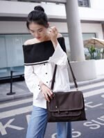 Nylon Leather Messenger - Image 6
