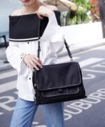 Nylon Leather Messenger - Image 5