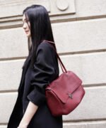 Leather Flap Shoulder Bag - Image 6