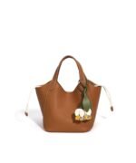 Leather Chic Basket Bag
