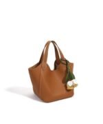 Leather Chic Basket Bag - Image 7