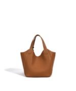 Leather Chic Basket Bag - Image 5