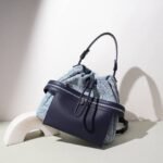 Denim Leather Backpack - Image 6