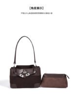Suede Top Handle Bag - Image 6
