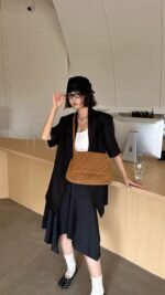 Suede Slouch Bag - Image 5