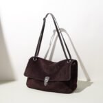 Suede Flap Shoulder Bag - Image 6